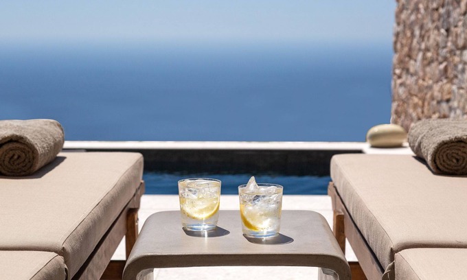 Pyrgos Villa | R 3138 Villa Fiona With Coffee Facilities.Magnifying Mirror & Private Terrace,