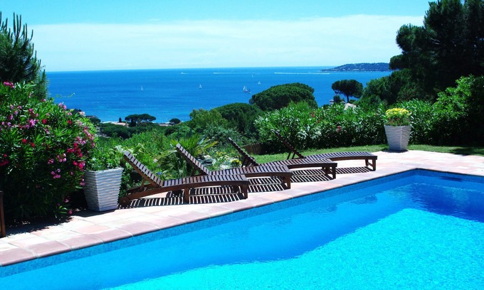 Sainte-Maxime Villa | Sainte-Maxime: beautiful Villa with Spa, swimming pool and amizing view of gulf of St Tropez