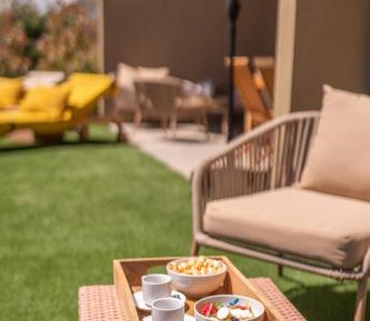 Deluxe Two-Bedroom Apartment with Garden View